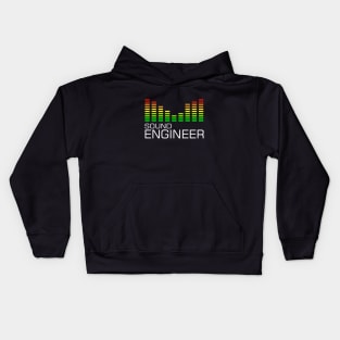 sound engineer, audio engineering with equalizer image Kids Hoodie